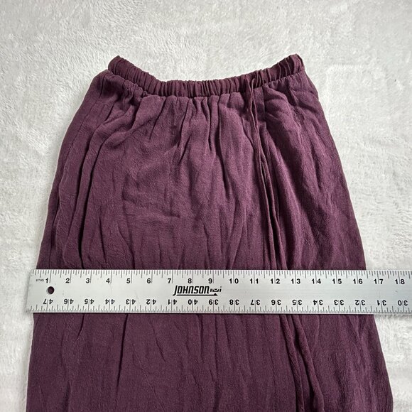 Carole Little Womens Wrap Style Midi Skirt Size 6 Purple Elastic Waist Casual - Picture 6 of 7